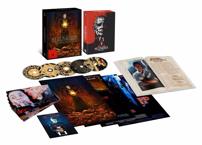 Hellraiser – Trilogie-Kollektionen (Teil 1–3) · Turbine Medien · Eigene Deluxe-Pinhead-Hartkartonbox mit Digipak