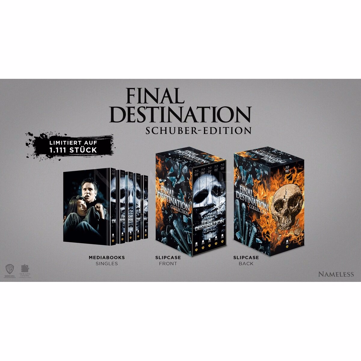 Final Destination · Teil 1–5 (Kollektion) · Nameless Media · Schuber