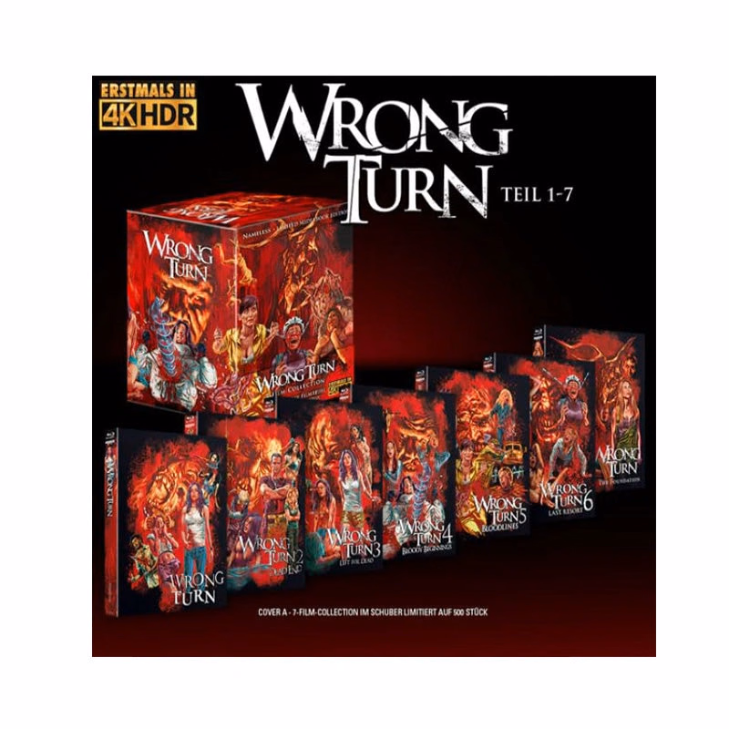 Wrong Turn · Teil 1–7 (4K Collection) · Nameless Media · Cover A Schuber Edition
