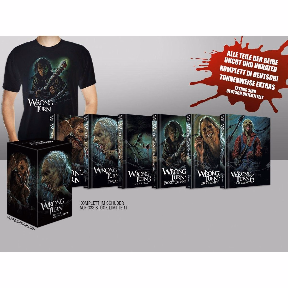 Wrong Turn · Teil 1–6 (Kollektion) · Nameless Media · Schuber-/Motiv-Edition ohne Büste