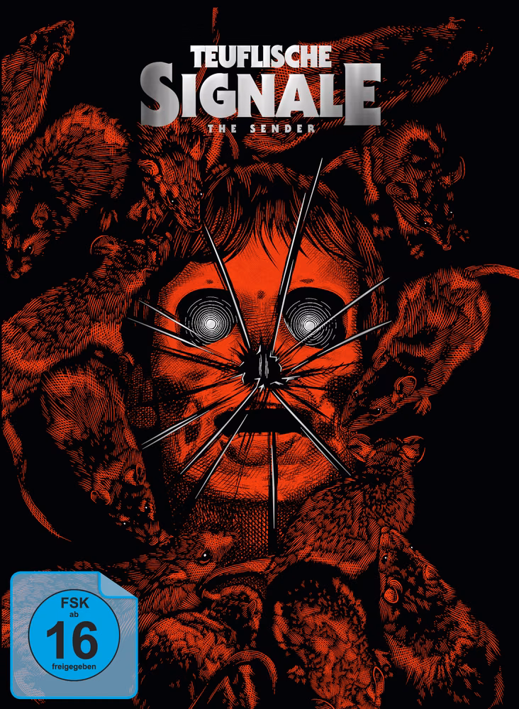 The Sender – Teuflische Signale · OFDb Filmworks · Cover B – Christopher-Reuter-Artwork, Spotlack/Folienprägung