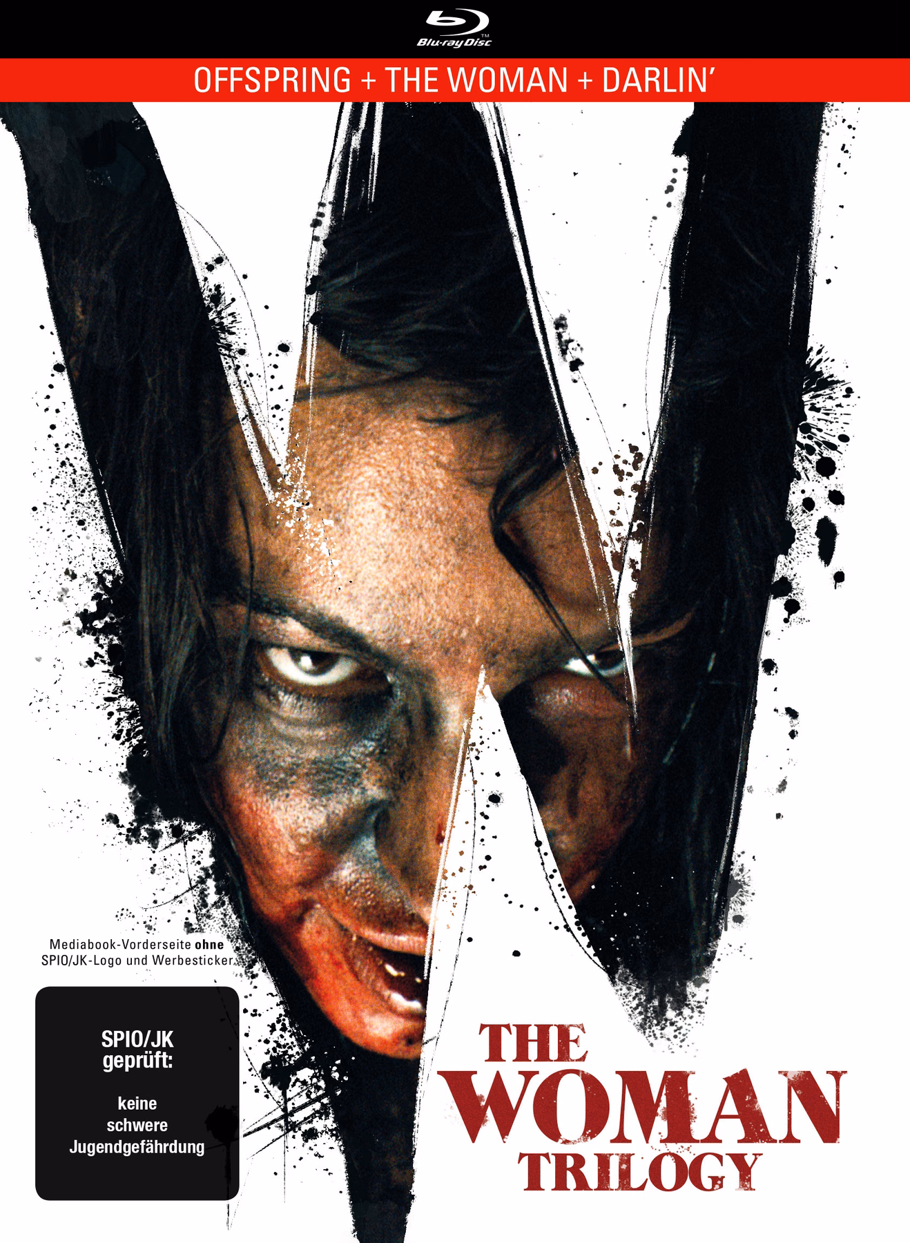 The Woman Trilogy – Offspring / The Woman / Darlin’ · capelight pictures · Eigenständiges 2020er Blu-ray-Mediabook; nicht das 3×UHD-Mediabook CP081.