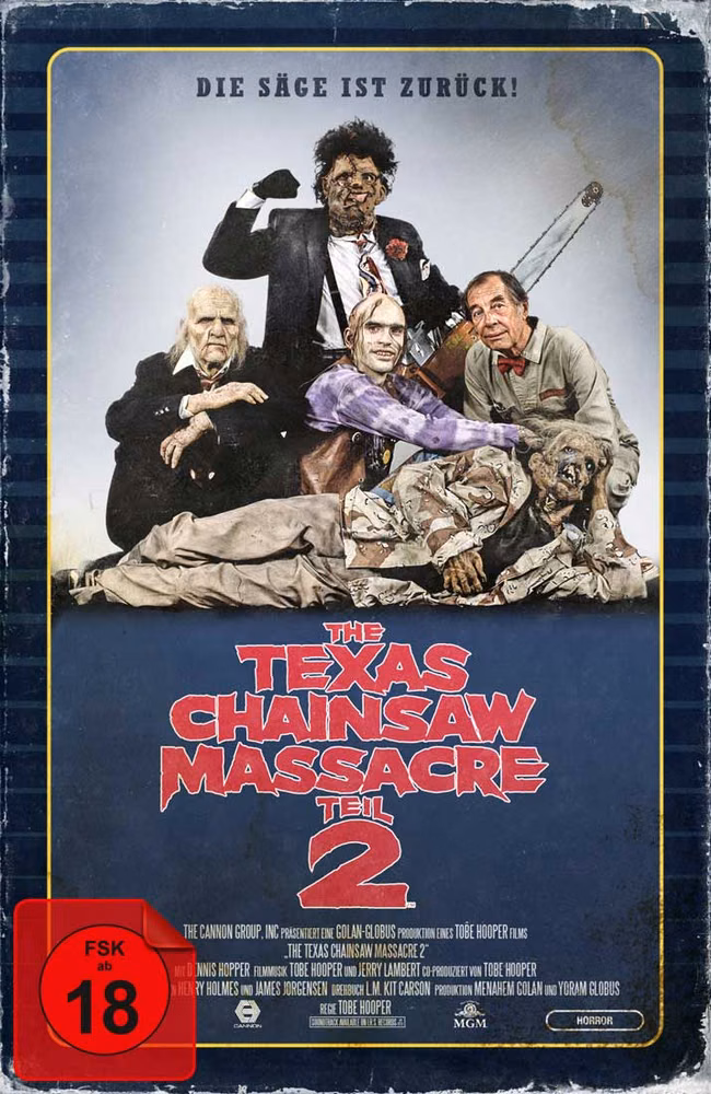The Texas Chainsaw Massacre 2 – Blutgericht in Texas 2 · Turbine Medien · VHS-Retro-Motiv