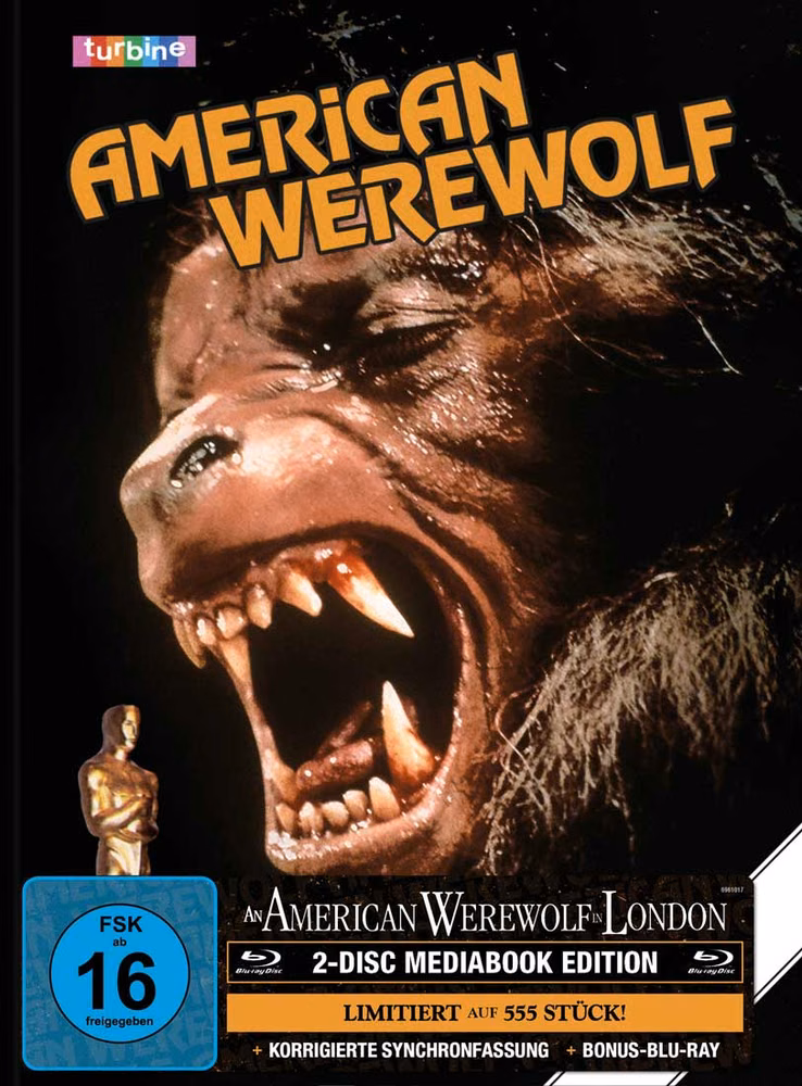 American Werewolf in London – Ein amerikanischer Werwolf in London · Turbine Medien · Deutsches VHS-Motiv