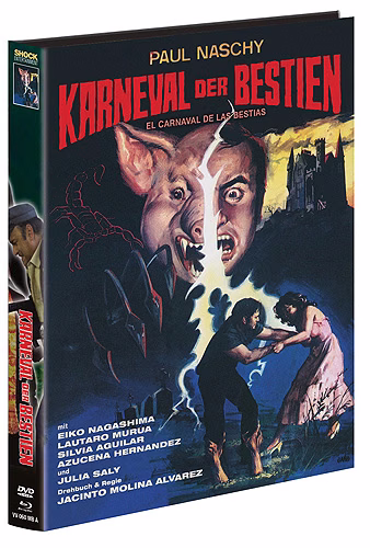 Karneval der Bestien · Shock Entertainment · Cover A; das editionsspezifische Originalmotiv des verlinkten Release-Datensatzes; keinesfalls durch ein Schwestercover ersetzen