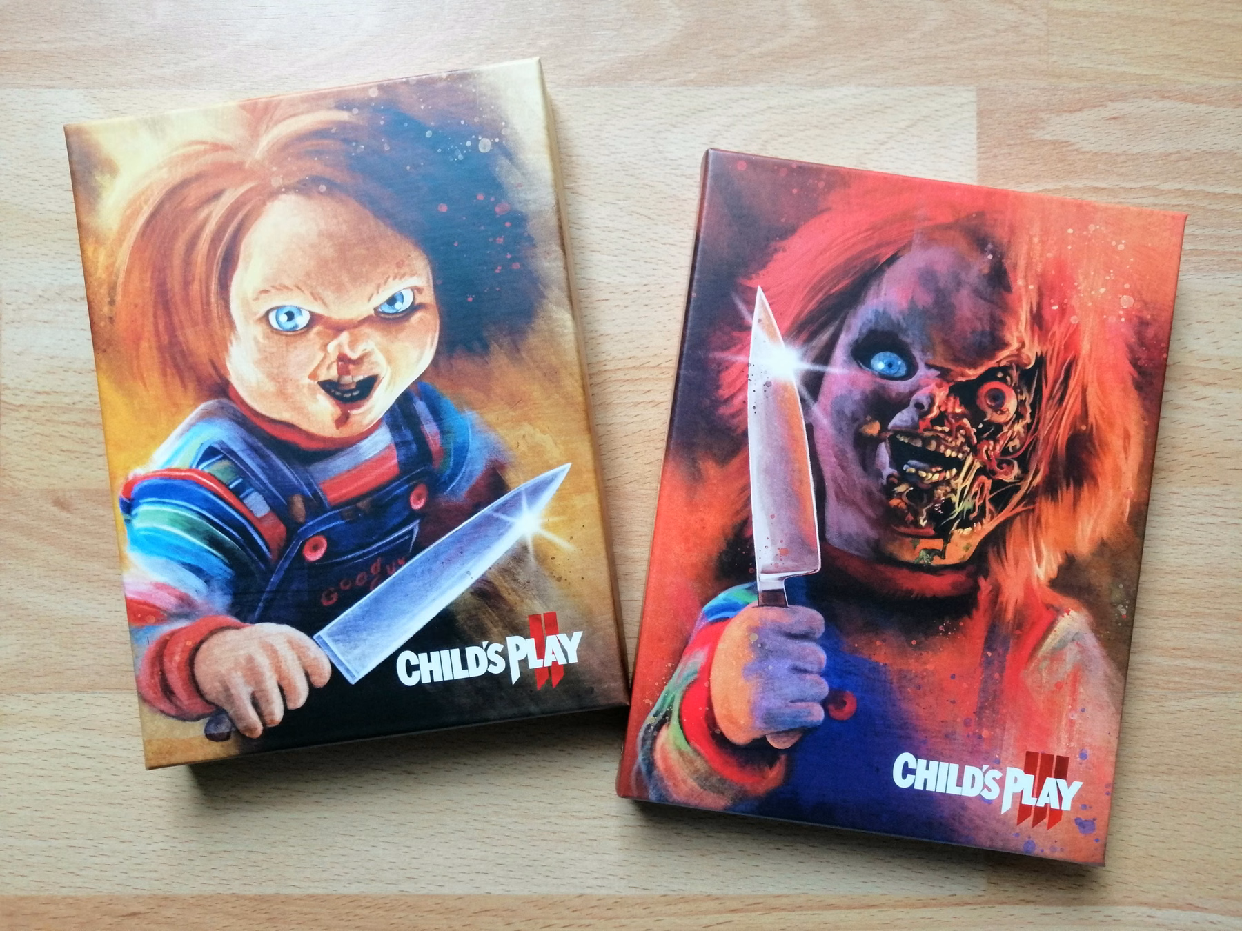 Chucky 2 & 3 · Piece of Art Combo (Kollektion) · Birnenblatt Home Video · Piece of Art #3 (Chucky 2) + Piece of Art #4 (Chucky 3), jeweils ein eigenes Originalmotiv; zusammen eine kaufbare Combo