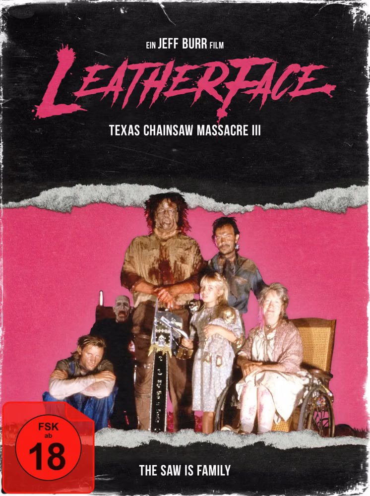 Leatherface – Texas Chainsaw Massacre III · PLAION PICTURES · Digipack – 2 Blu-rays + DVD. Originalmotiv zur genauen genannten Ausgabe recherchieren, keine falsche Schwestercover-Datei übernehmen.