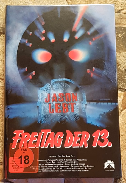 Freitag der 13. – Jason lebt · Paramount Home Entertainment / 84 Entertainment · Große Hartbox · Paket-Cover A · Einzelmotiv noch abzugleichen