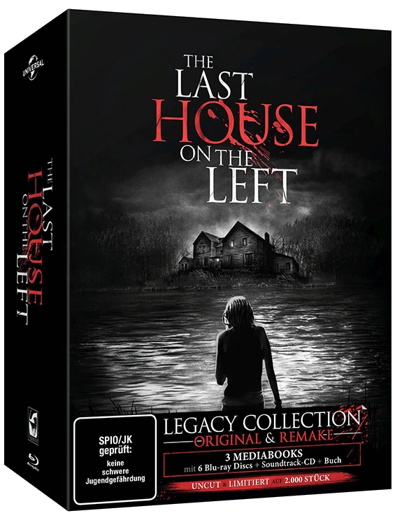 The Last House on the Left · Original + Remake (Legacy Collection) · Turbine Medien · Legacy Collection · Capbox mit 3 Mediabooks
