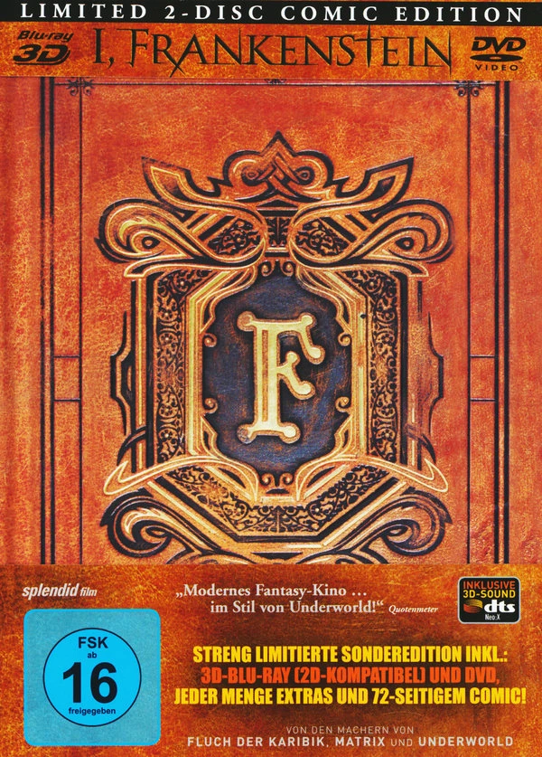 I, Frankenstein · Splendid Film · I, Frankenstein 3D – Limited Mediabook Edition (3D + DVD)