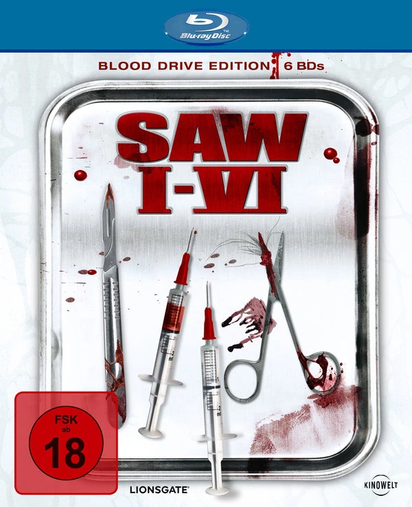 Saw · Teil I–VI (Kollektion) · Kinowelt · Blood Drive Edition · Deutschland · teilweise CUT