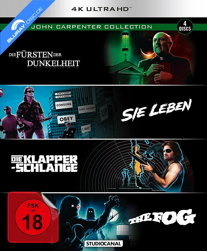 John Carpenter · 4K Collection (Kollektion) · StudioCanal · John Carpenter Collection 4K (4-Filme-Set)