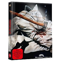 Freitag der 13. (1980) · Warner Home Video · Axt-/Bettmotiv · wattiert mit J-förmigem Pappschuber