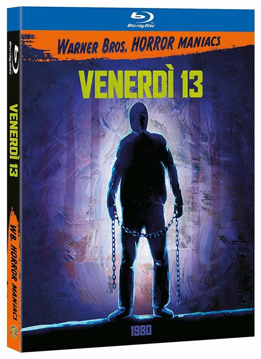 Freitag der 13. (1980) · Warner Home Video · Warner Bros. Horror Maniacs · orange Kopfzeile · Waldsilhouette