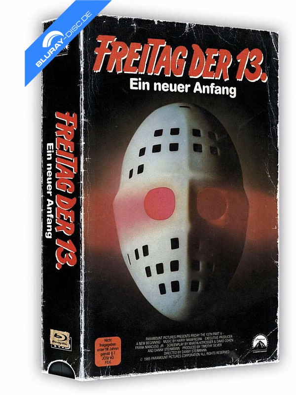 Freitag der 13. – Ein neuer Anfang · Paramount Home Entertainment / 84 Entertainment · CIC-Videokassetten-Artwork · Kassetten-Dummy mit Magnetlasche